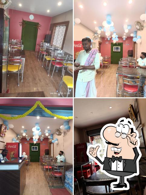 The interior of Hotel Sri kamakshi