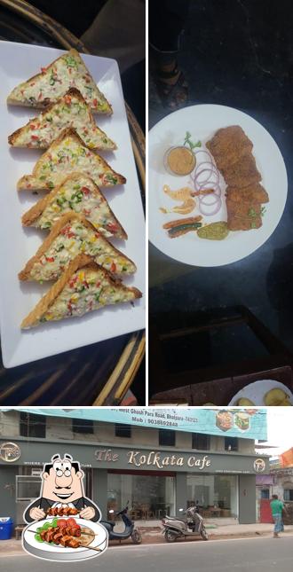 This is the image showing food and exterior at The Kolkata Cafe