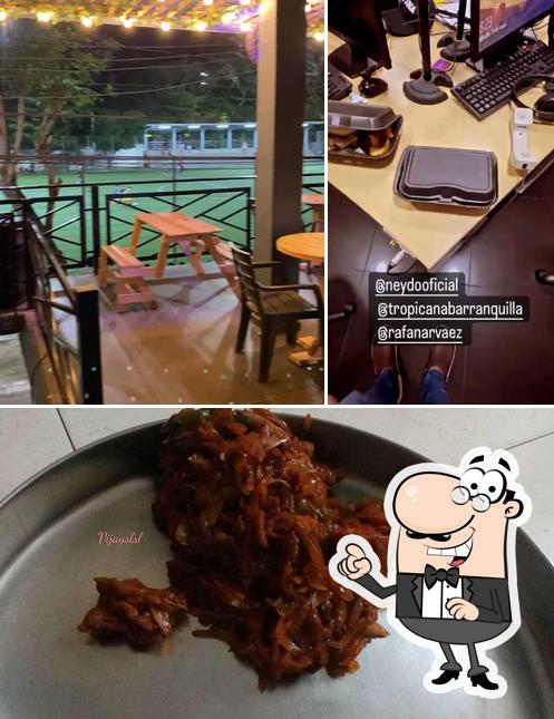The image of interior and food at Abba Fastfood