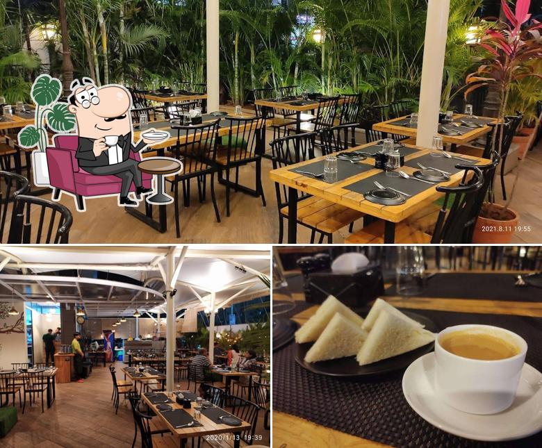 The interior of HOTEL VRUNDAVAN