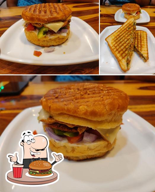 Try out a burger at Himasree bramhana bhojanalayam
