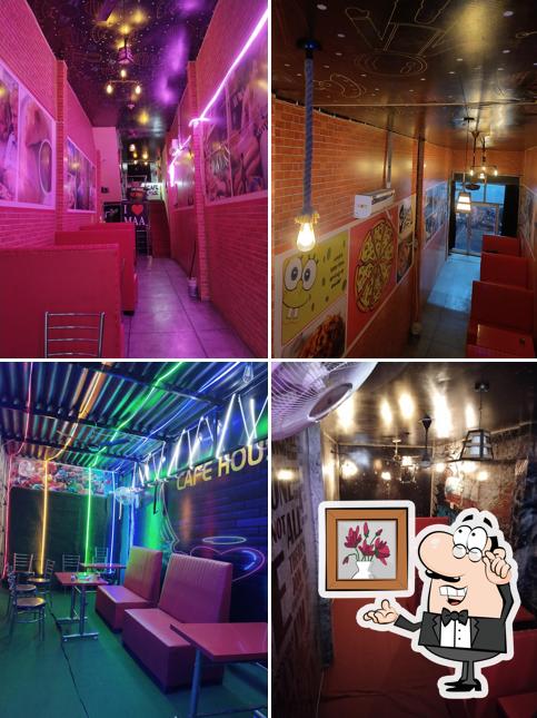 The interior of cafe house