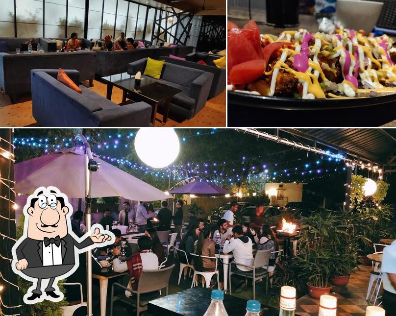 Among various things one can find interior and food at Sky Lounge And Cafe Raipur