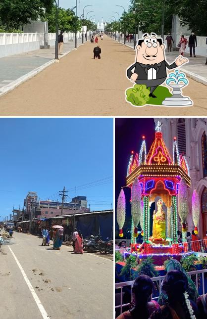 Enjoy the view outside Vailankanni Church Canteen