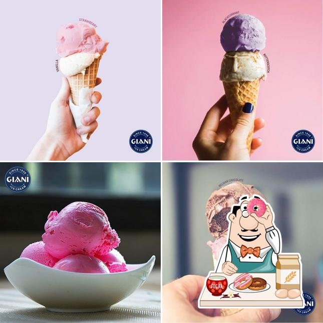 Giani serves a number of desserts
