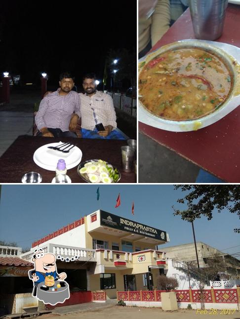 This is the photo showing food and exterior at Indraprasth Resort
