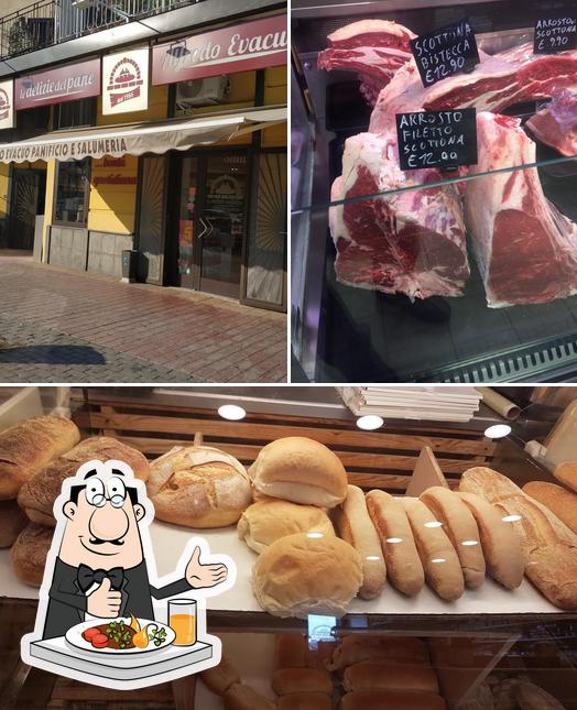 Guarda la foto che mostra la cibo e esterno di Panificio e Salumeria Evacuo