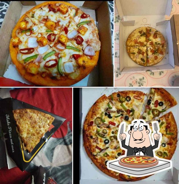 Pick various types of pizza