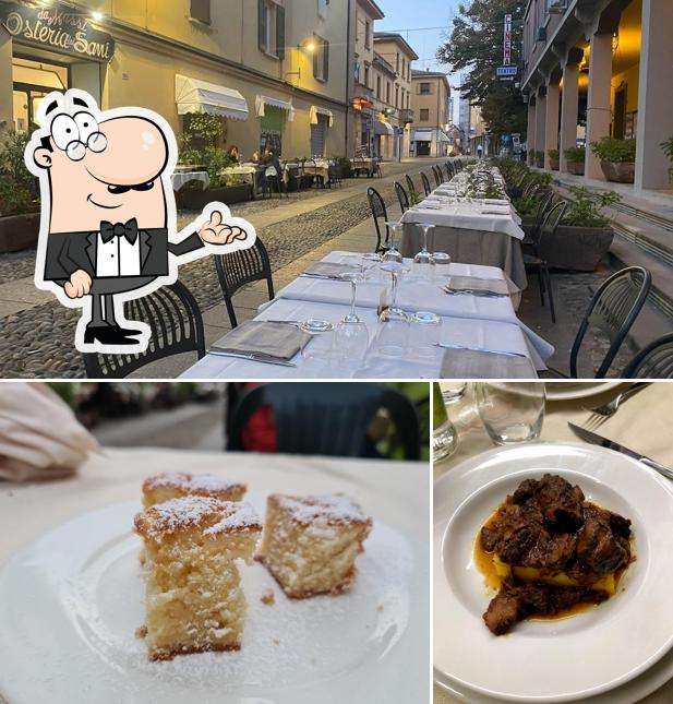 Gli interni di Osteria dei Sani