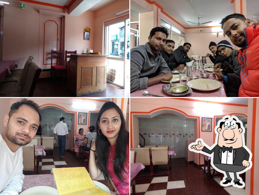 The interior of Monal Restaurant