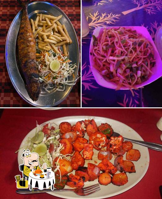 Food at Domnick beach shack