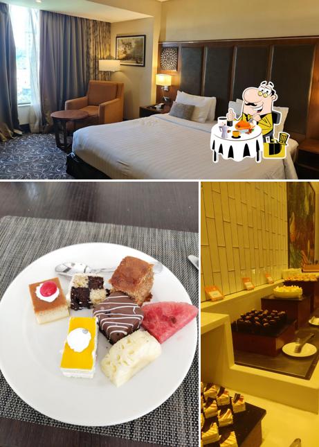 Among different things one can find food and interior at The Bar - Novotel Kochi Infopark