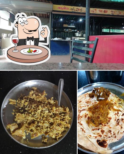 Among different things one can find food and interior at Amina Thattukada