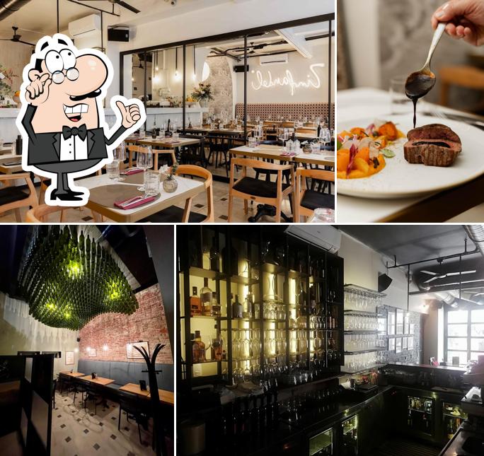 Gli interni di Zinfandel Food & Wine Bistro