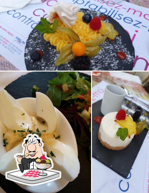 Auberge de Crassier Vincelle N propone un'ampia varietà di dolci