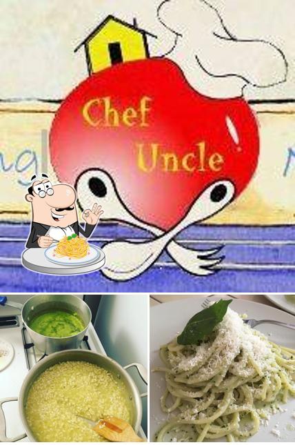 Spaghetti carbonara at Chef Uncle