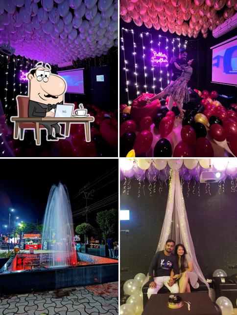 The interior of Cine N Dine