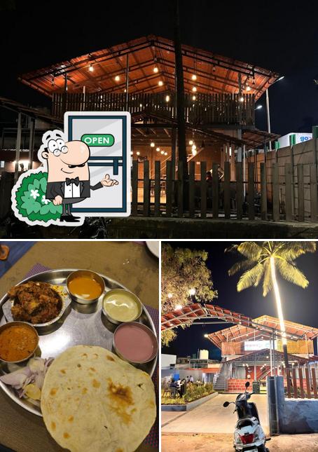 Among different things one can find exterior and food at Tapovan Garden Resto