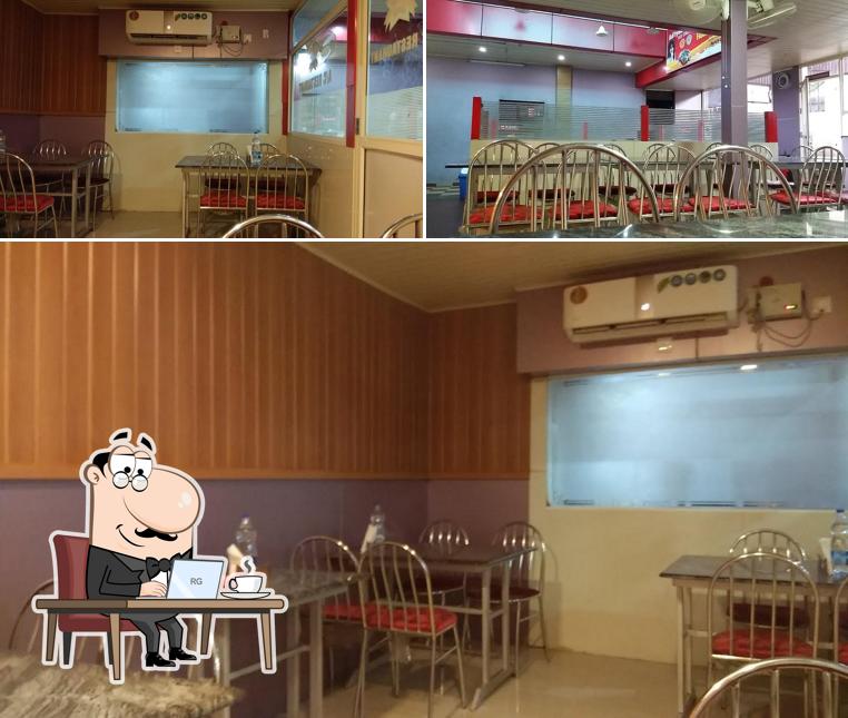 The interior of Royal Sweet Bakes & Restaurant, Anchalummoodu