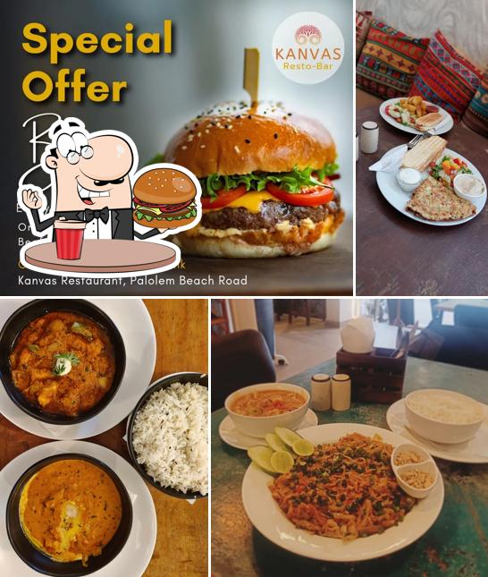 Hamburger at Kanvas Restaurant