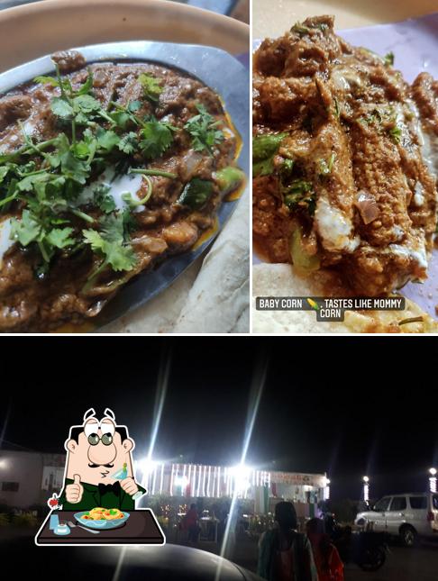 This is the photo showing food and interior at NEW ANDHRA HOTEL AND FAMILY DHABA