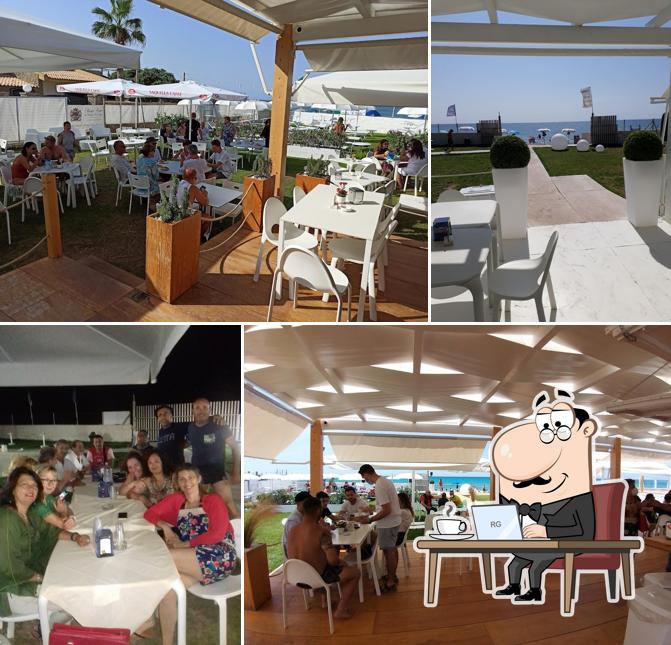 Dai un'occhiata agli interni di Cafè Blanc Bar in Spiaggia