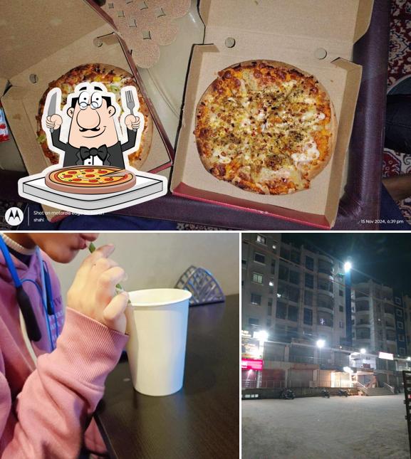 Get pizza at Chai cafeteria