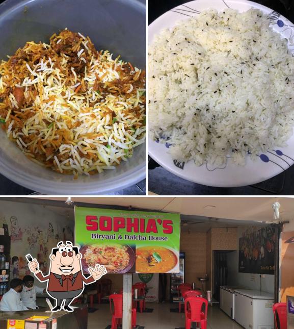 This is the image displaying food and interior at Sophia's Biryani & Dalcha House