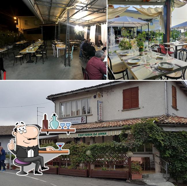 Gli interni di Trattoria da Anna