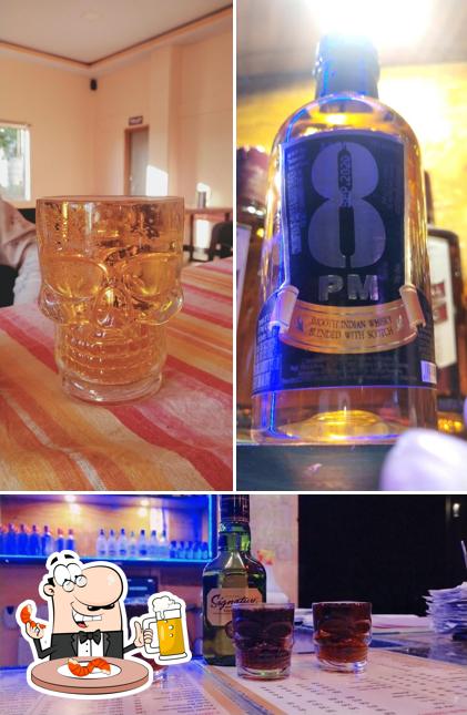 Enjoy a pint of light or dark beer
