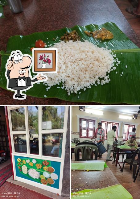 The picture of Hotel Pranavam’s interior and food