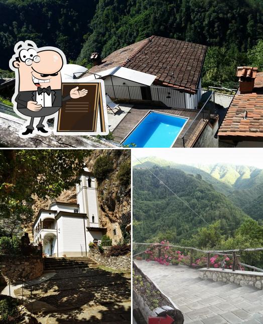Puoi goderti l'aria fresca da seduto all'esterno di Agriturismo Antica Trattoria dell'Eremita