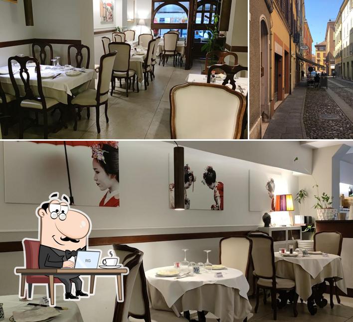 Gomi sushi restaurant si caratterizza per la interni e esterno