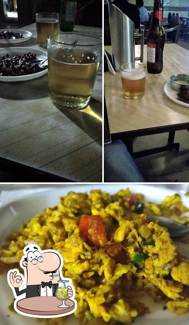 The restaurant's drink and food