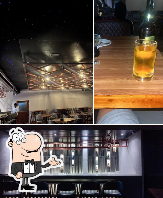 This is the image depicting interior and food at BAR 8