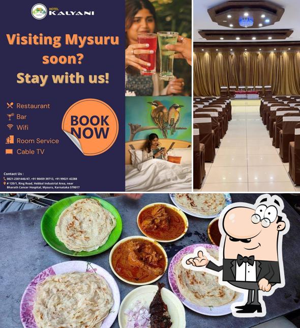 The image of Hotel Kalyani’s interior and food