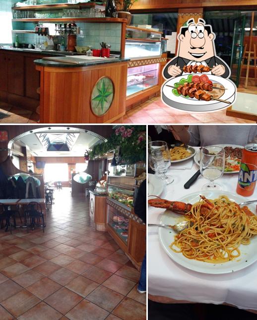 La cibo e interni del ristorante