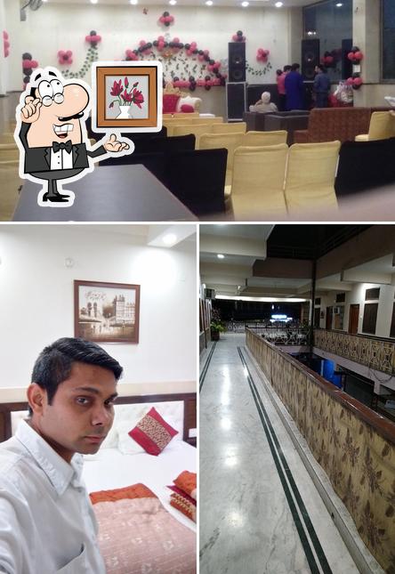 The interior of Hotel Guru Kripa