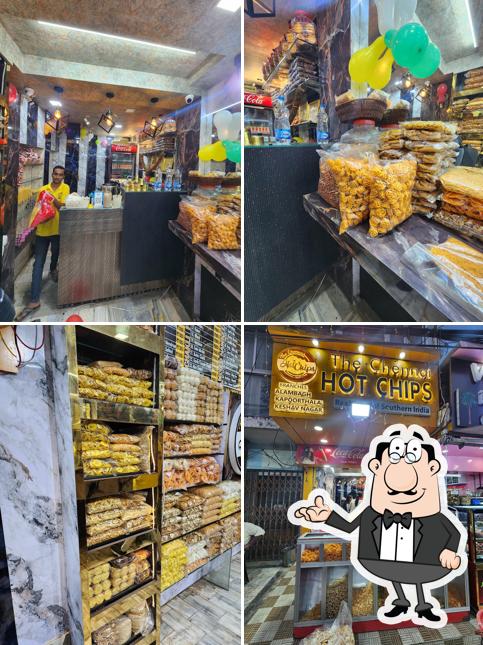 The interior of The Chennai Hot Chips - Kapoorthala Namkeen Chips Fryums Snacks in Lucknow