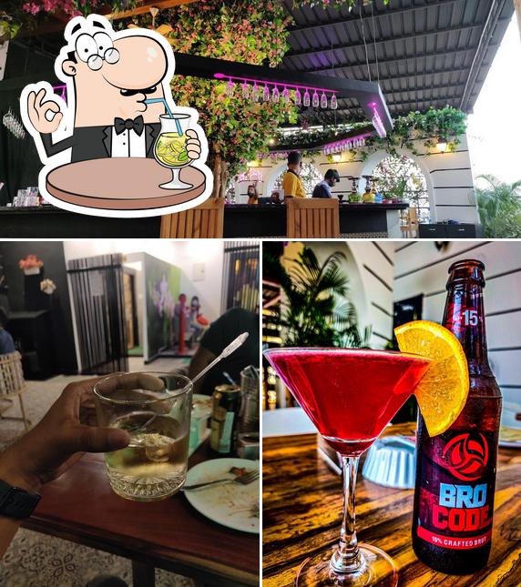 Check out the picture displaying drink and exterior at Vibe - Sky Lounge