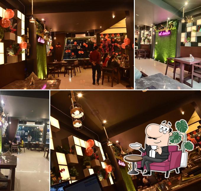 The interior of el éxito café and restaurant