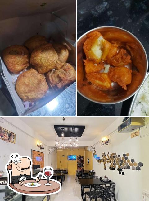 The picture of food and interior at SOUTHBOX