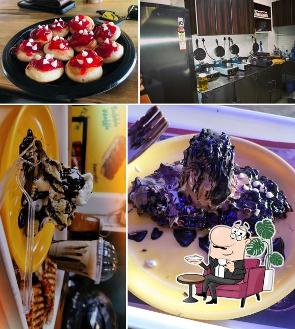 Check out the photo displaying interior and food at Ditya's Cafe