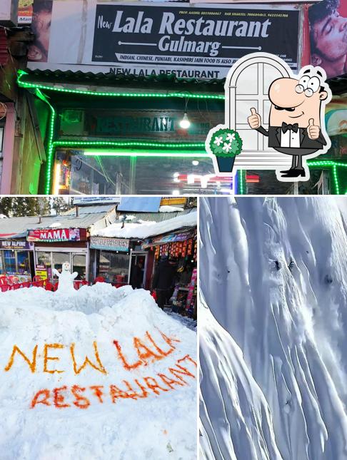 Among various things one can find exterior and interior at New lala restaurant