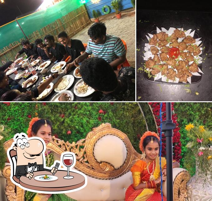 This is the picture displaying food and wedding at Amrutha vilas