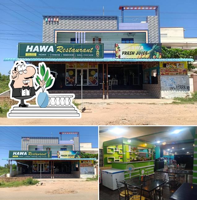 The restaurant's exterior and interior