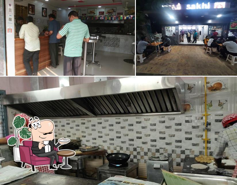 The interior of Sakhi Tiffin House