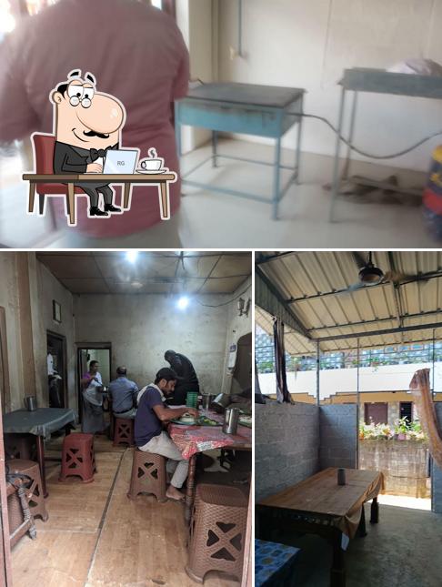 The interior of Gayathri Hotel