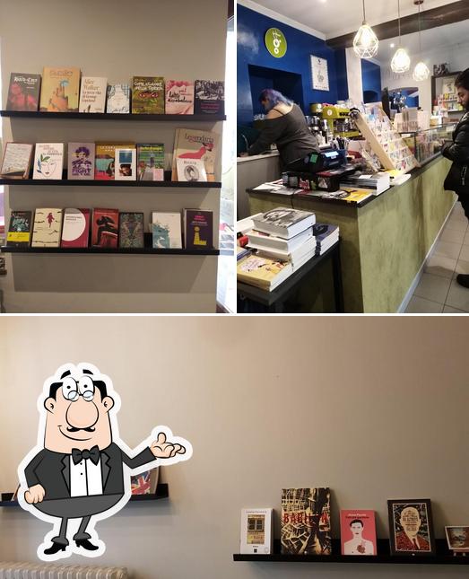 Dai un'occhiata agli interni di Nora book & coffee