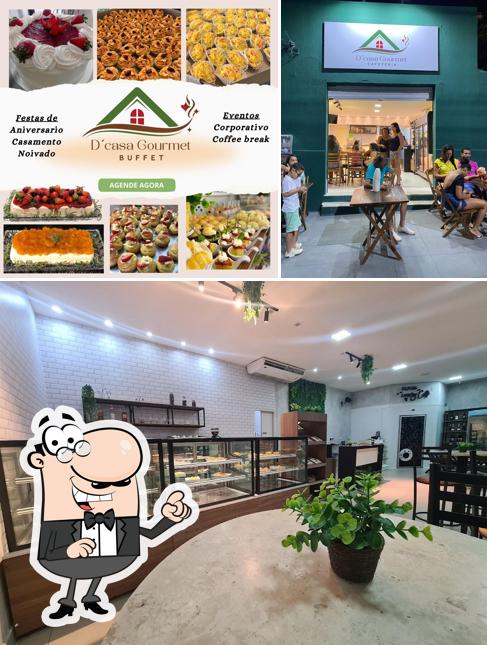 Veja imagens do interior do D'Casa Gourmet Cafeteria